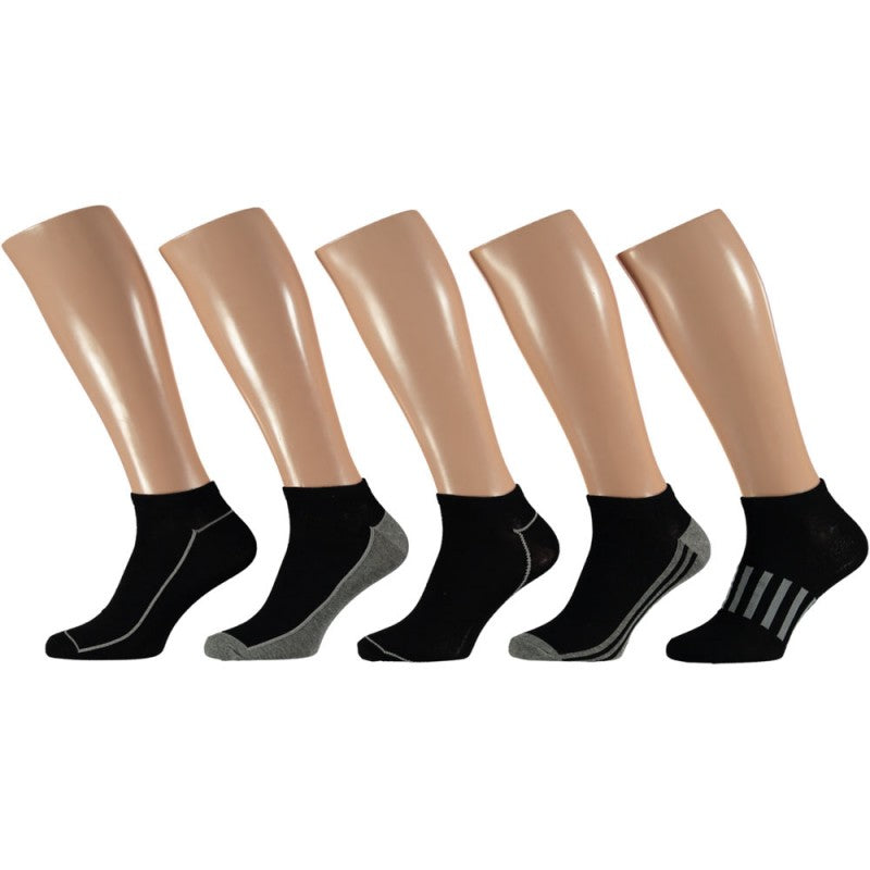 5 paar sneaker sokken met comfort boord