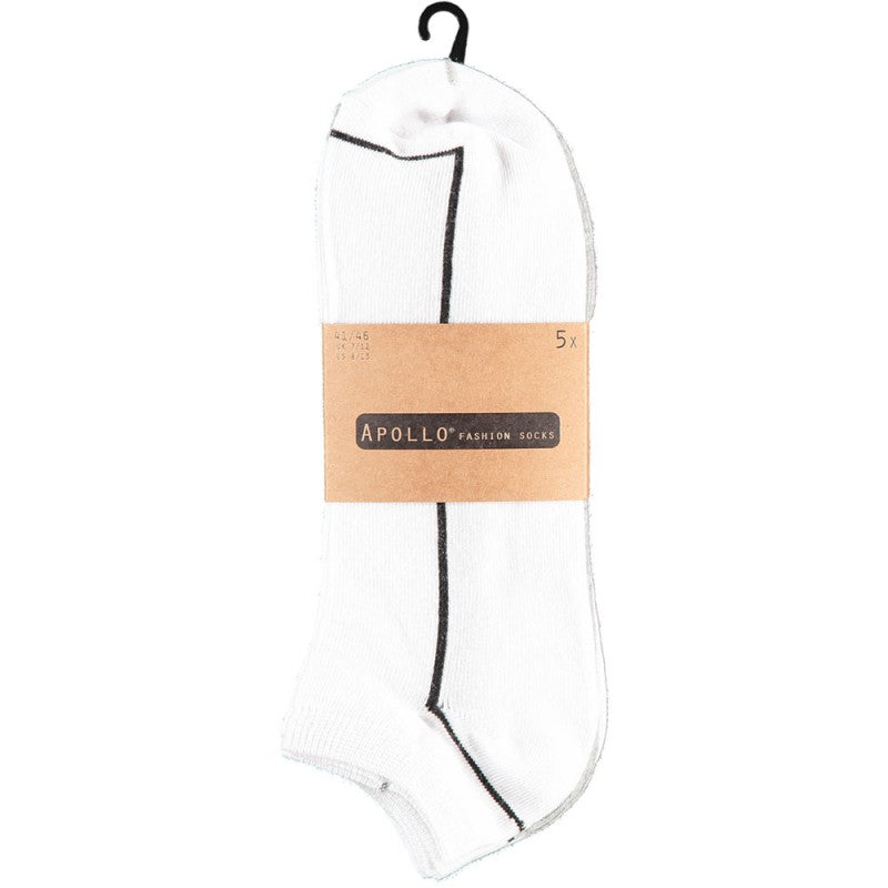 5 paar sneaker sokken met comfort boord