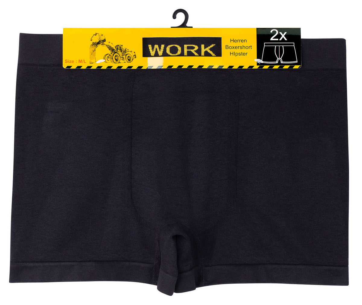 2 Stück Mikrofaser-Boxershorts für Herren – nahtlos & bequem – WORK