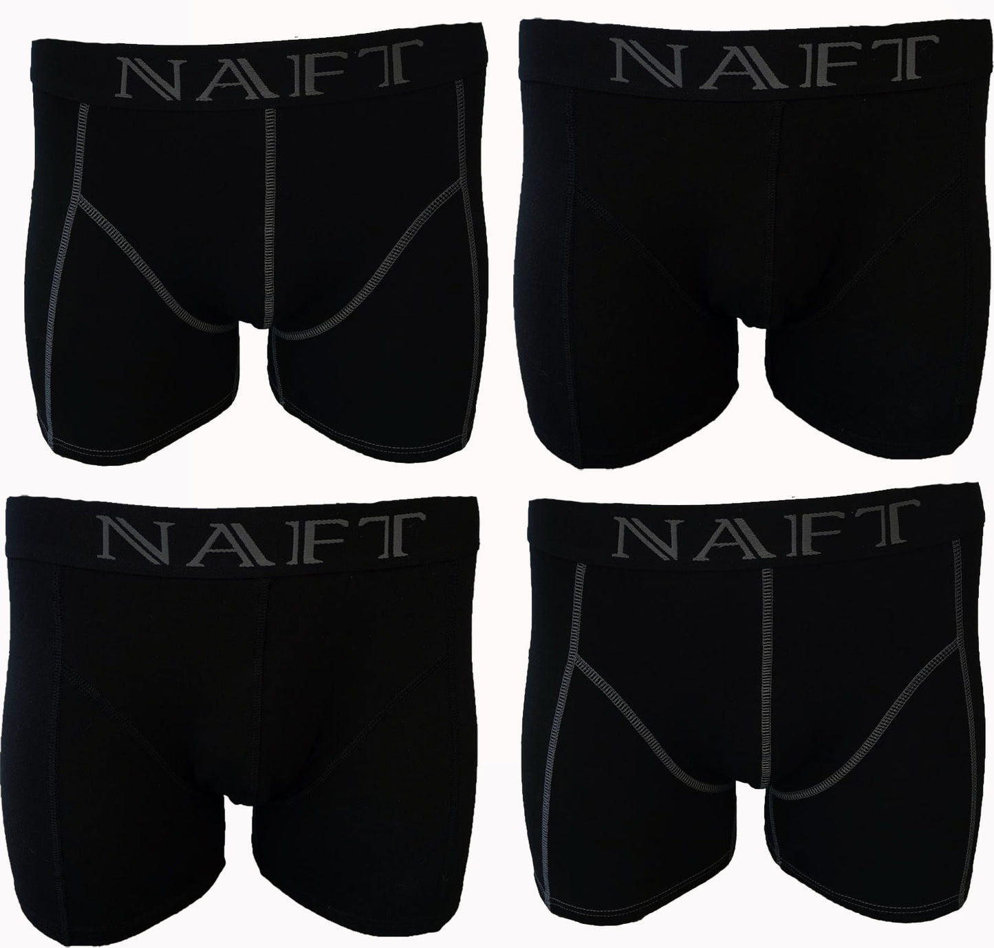 2 stuks katoen NAFT boxershorts zwart