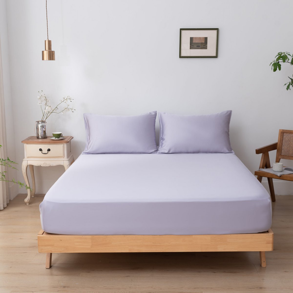 Lila Bamboe Beddengoedset 1-persoons – 400TC Tanboocel - Lavender Mist