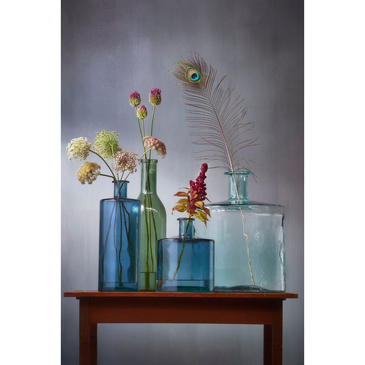 Decoratieve fles Guan Blauw