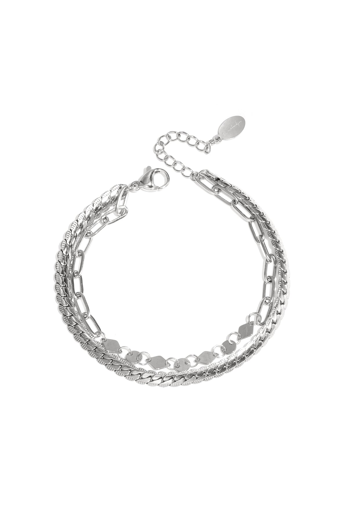 Dubbellaagse armband Stainless Steel