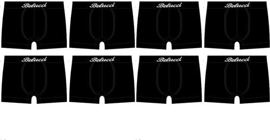 4 stuks BELUCCI microfiber heren boxershorts ( zwart ) naadloos