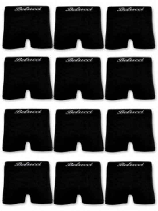 4 stuks BELUCCI microfiber heren boxershorts ( zwart ) naadloos