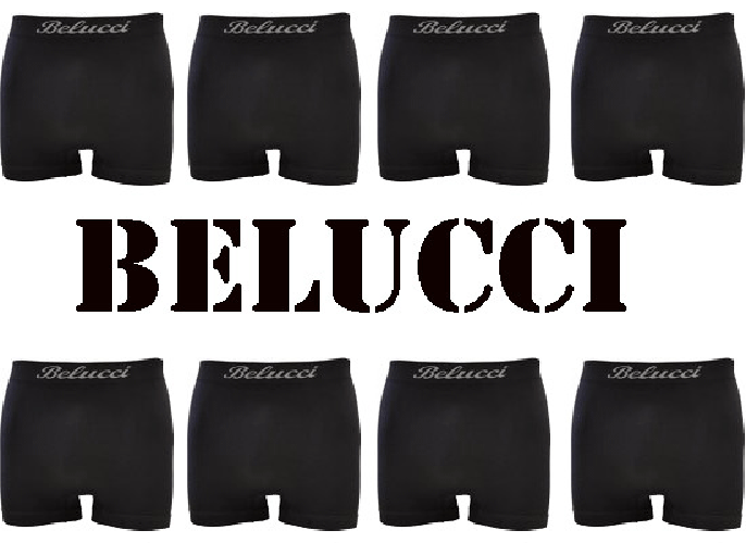 4 stuks BELUCCI microfiber heren boxershorts ( zwart ) naadloos