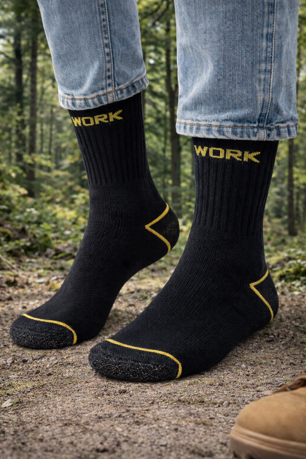 10 paar WORK werksokken zwart/antra