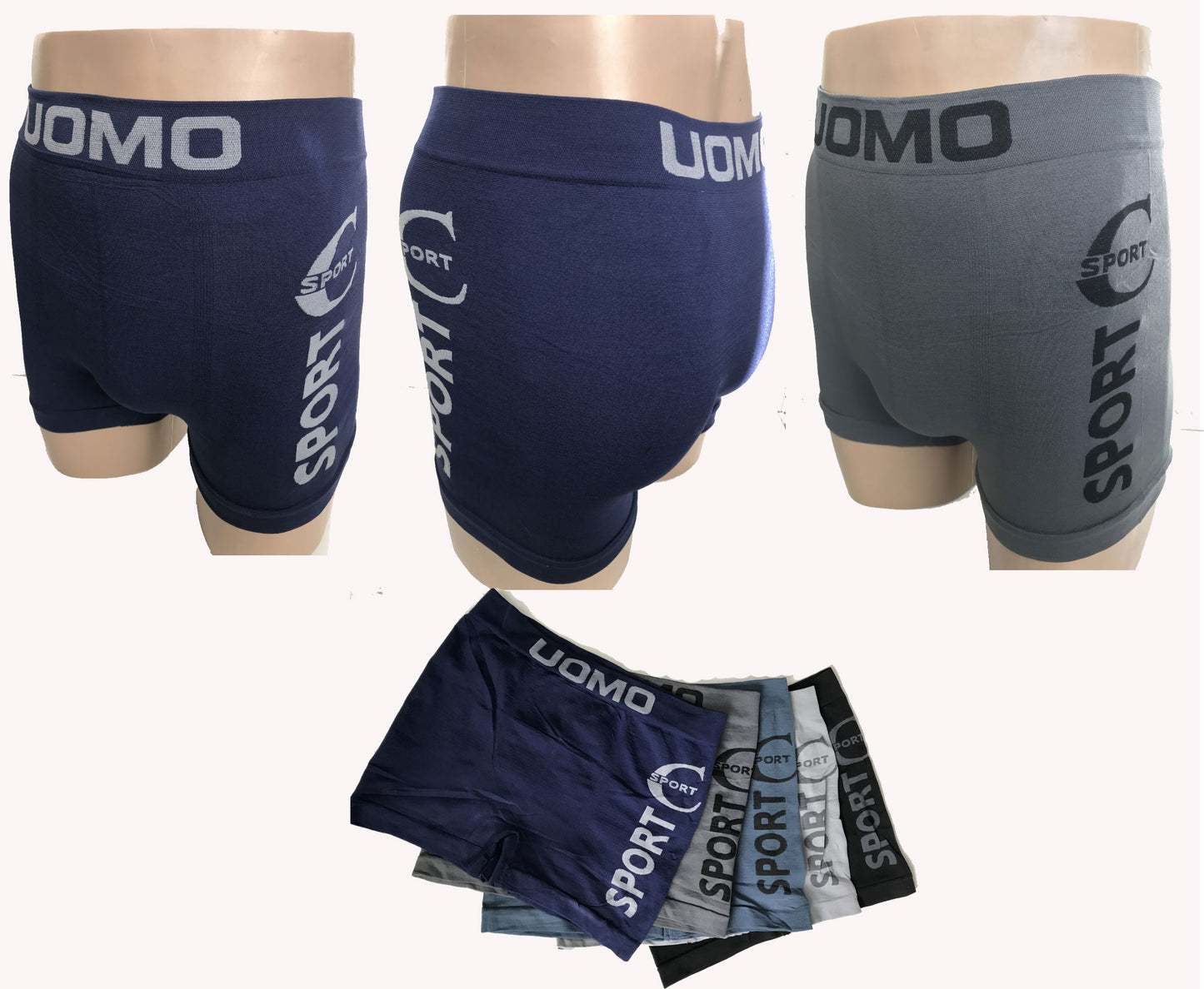 12 stuks UOMO naadloos herenboxershorts