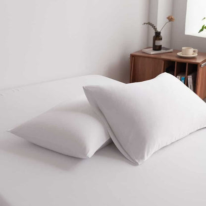Wit bamboe Kussenslopen Premium - 400TC Tanboocel – Set van 2 - Coco White