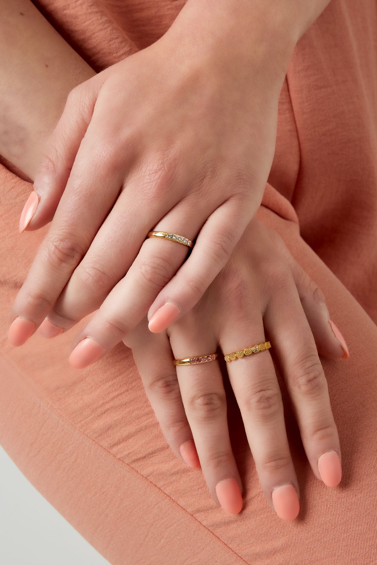 Ring met steentjes -Stainless Steel