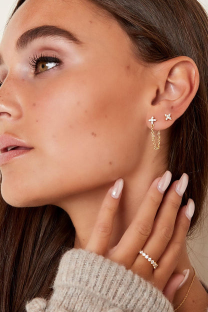 Ear Studs Star - Sparkle Collection Gold Color Copper