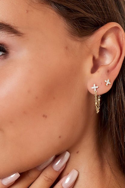 Ear Studs Star - Sparkle Collection Gold Color Copper