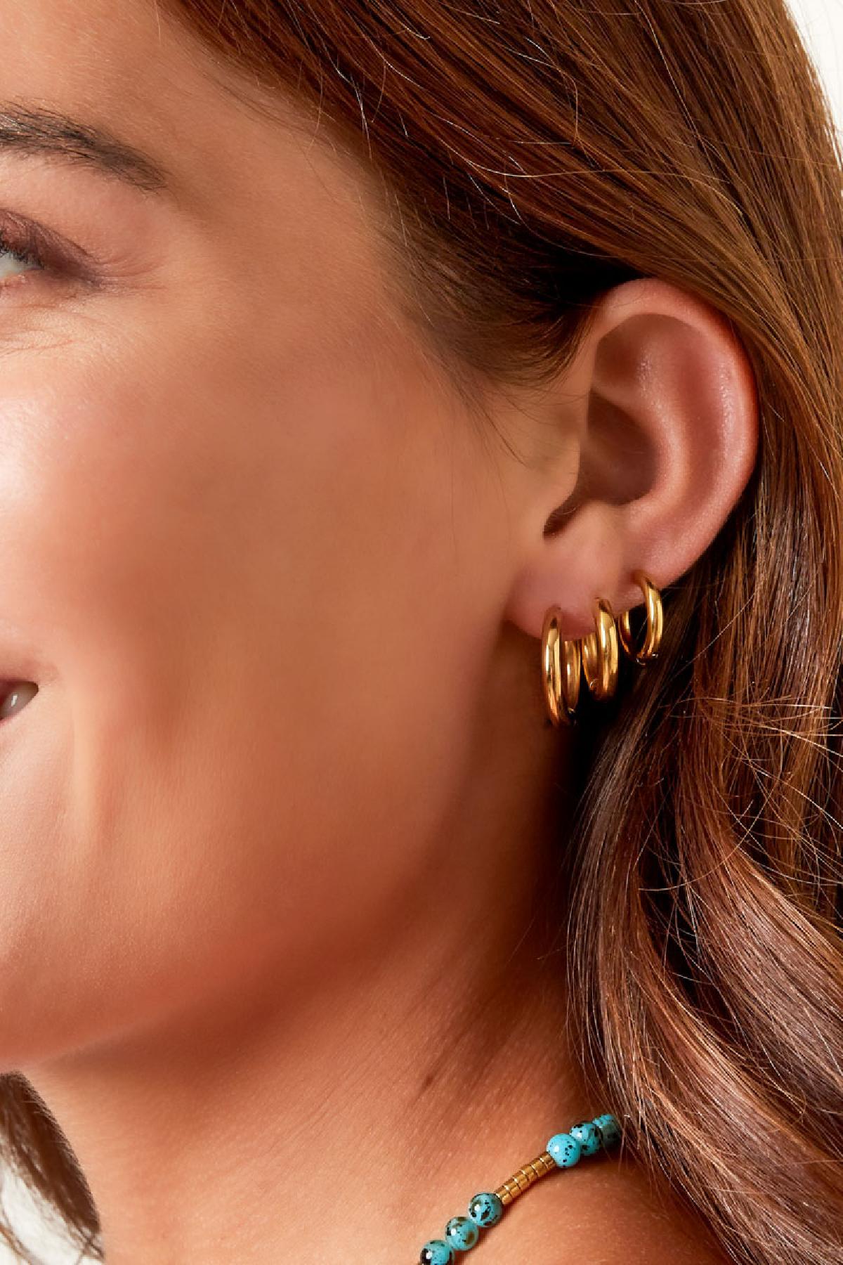 Hoop earrings set of 3