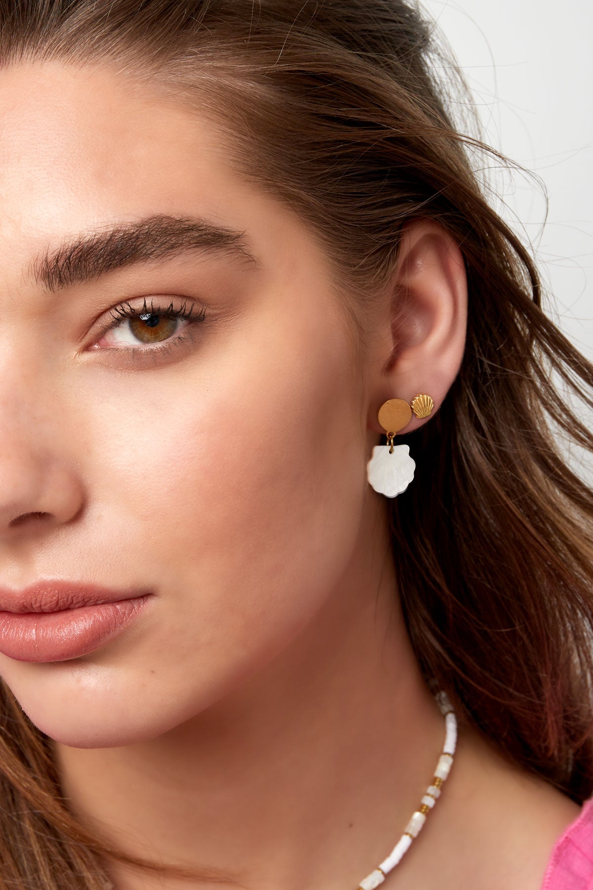 shell stud earrings