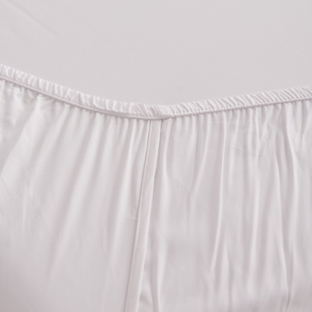 Wit bamboe Split-Topper Hoeslaken - (400TC Tanboocel) - Coco White