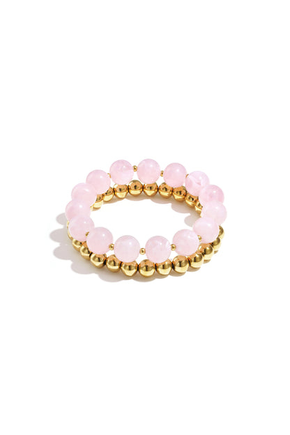 Armbandenset met ronde kralen