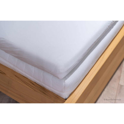 Wit bamboe Hoeslaken voor Topdekmatras Premium – 400TC Tanboocel – 100% bamboe – Coco White