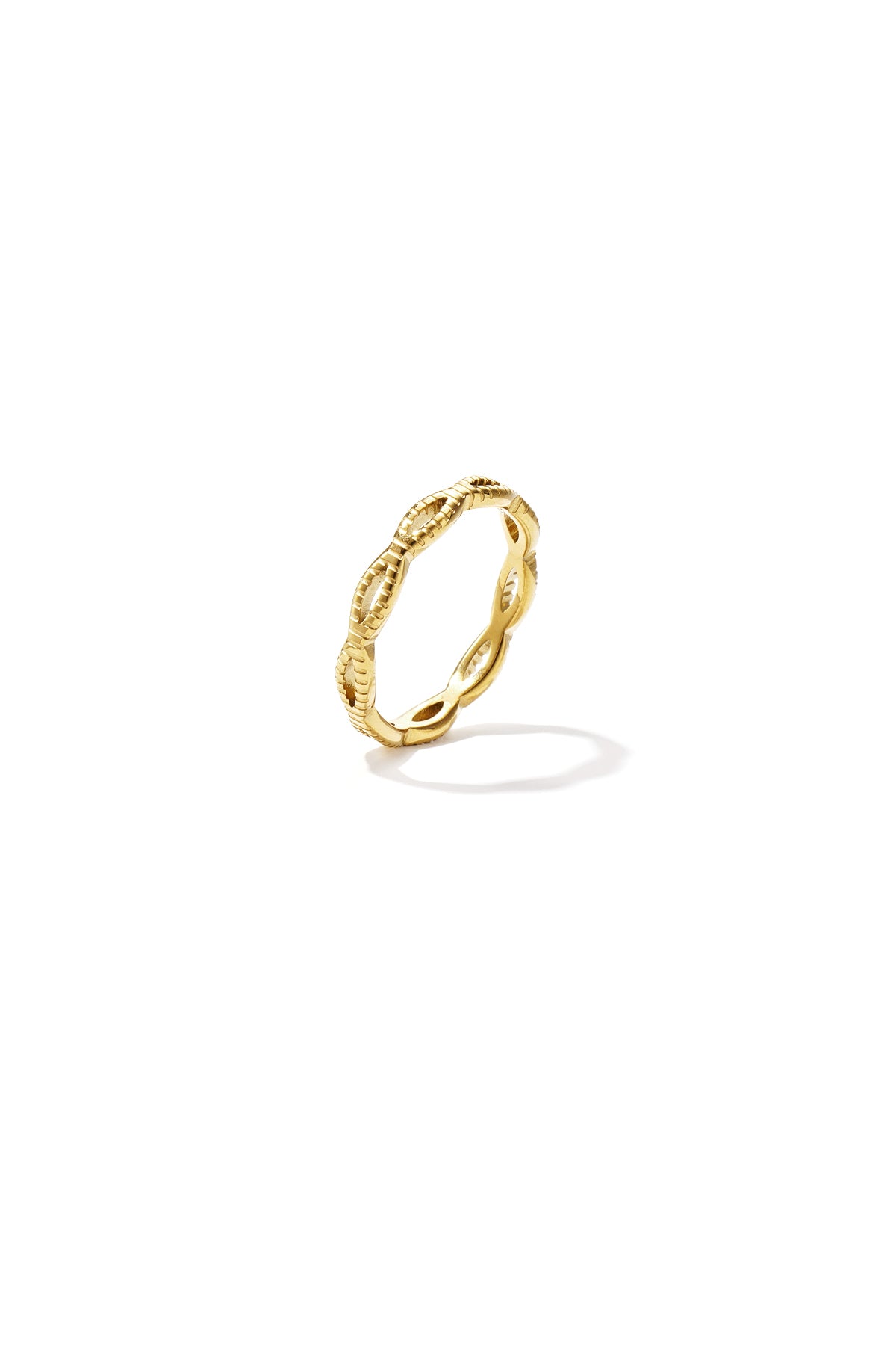 Ring met gevlochten effect