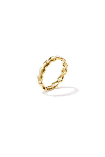 Minimalistische ring met kleine hartjes