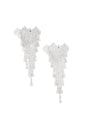 Koperen oorbellen met hanger, geometrisch, elegant, kerst, luxe serie, damessieraden