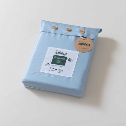 Lichtblauw Bamboe Beddengoedset 1-persoons – 400TC Tanboocel - Sky Blue