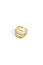 Roestvrijstalen statement ringen, casual, dagelijks, eenvoudig, serie, damessieraden