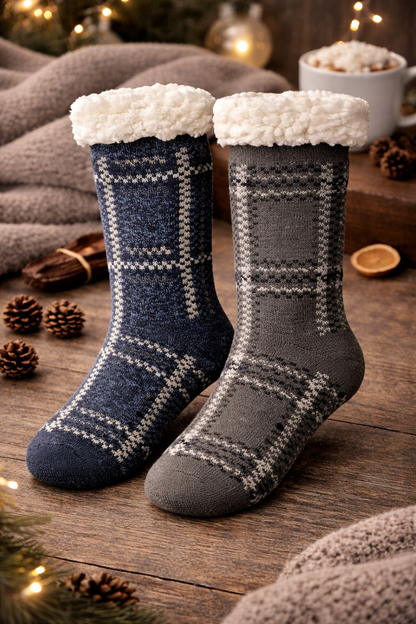 2 paar Anti-slip huissokken – warm & comfortabel