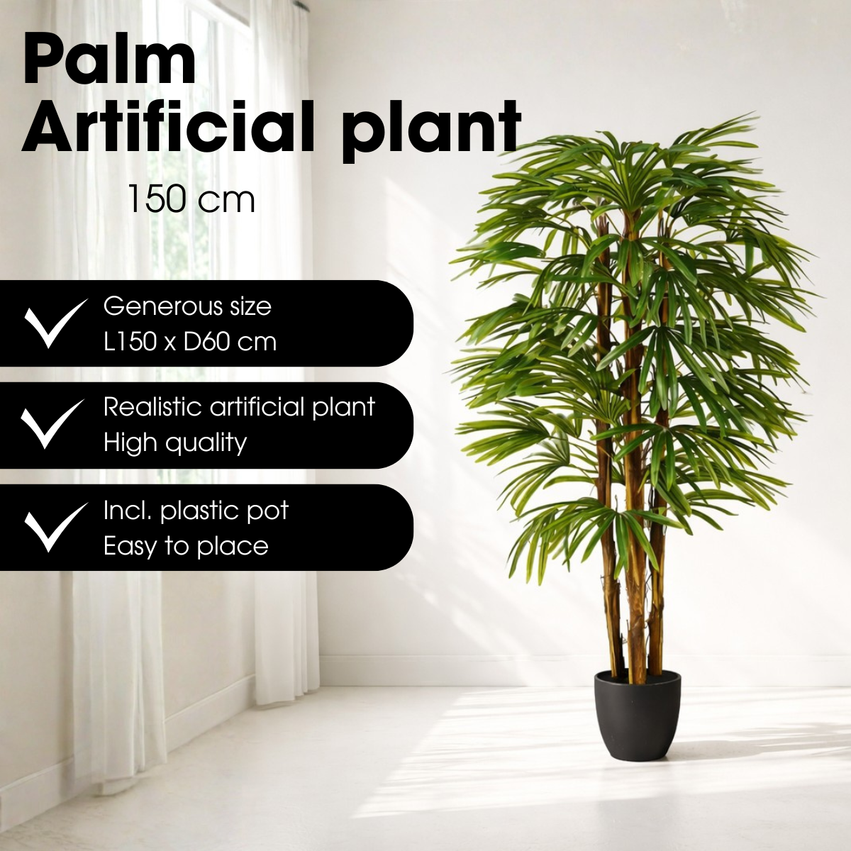 Konschtplanz Raphis-Palm gréng