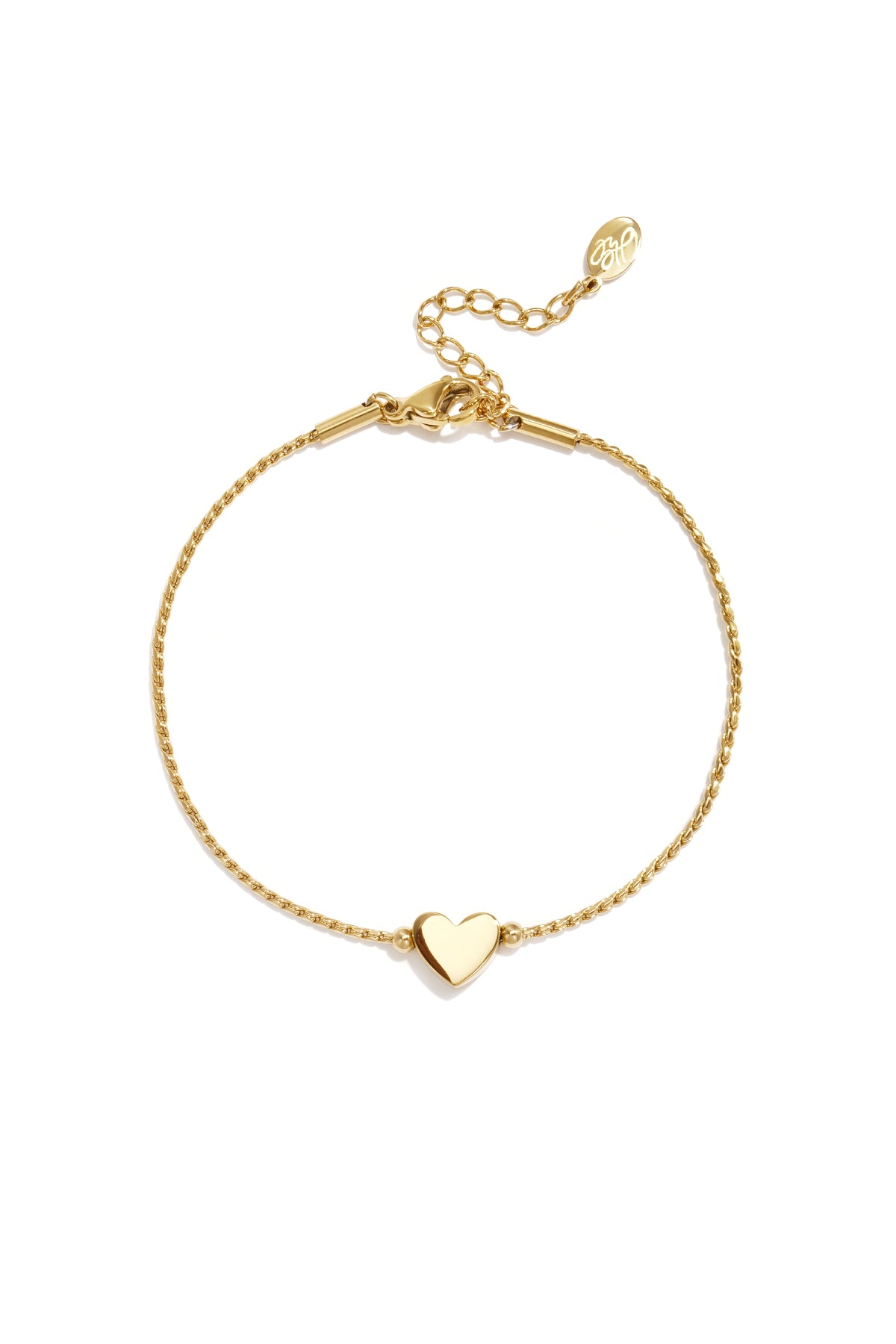 stainless steel bracelet heart