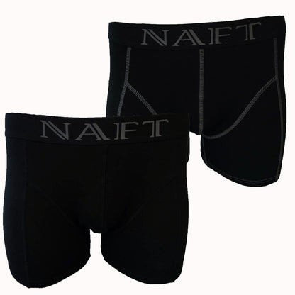 2 stuks katoen NAFT boxershorts zwart