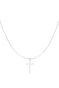 Necklace cross charm - Silver Color color