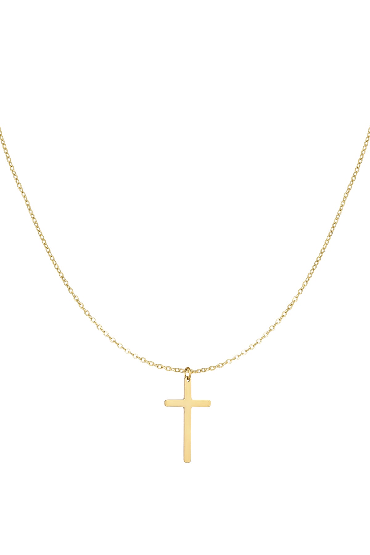Necklace cross charm - Silver Color color