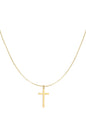 Necklace cross charm - Silver Color color