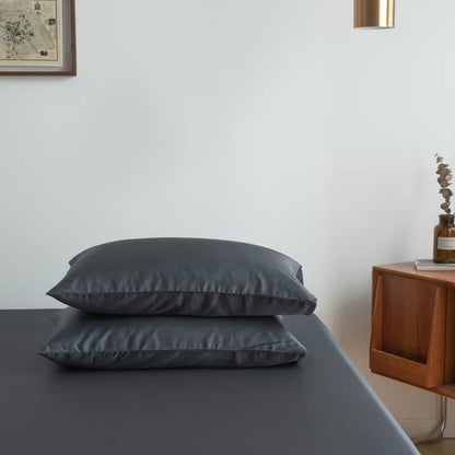 Donkerblauw Bamboe Beddengoedset 1-persoons – 400TC Tanboocel - Space Blue