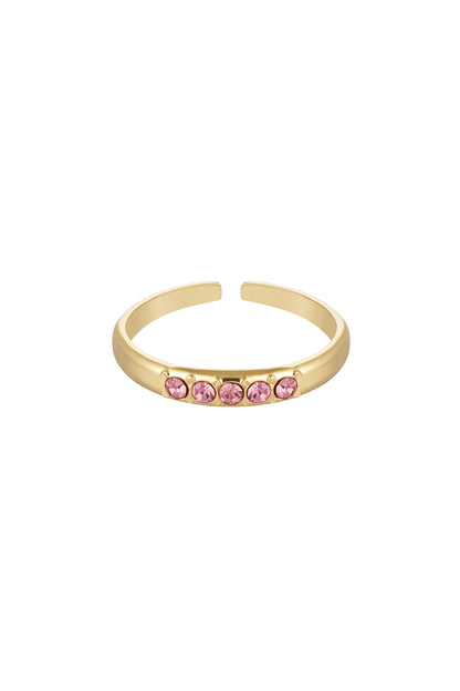 Ring met steentjes -Stainless Steel