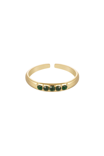 Ring met steentjes -Stainless Steel