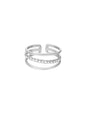 ring drie laags met rij steentjes