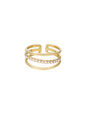 ring drie laags met rij steentjes
