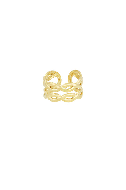 layered swirl ring