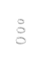 Earrings Set of Circles Copper