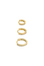 Earrings Set of Circles Copper