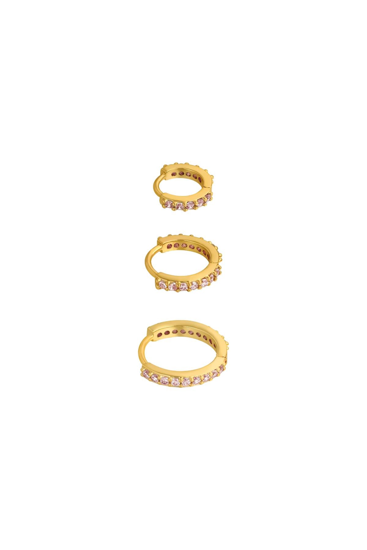 Earrings Set of Circles Copper