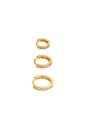 Earrings Set of Circles Copper