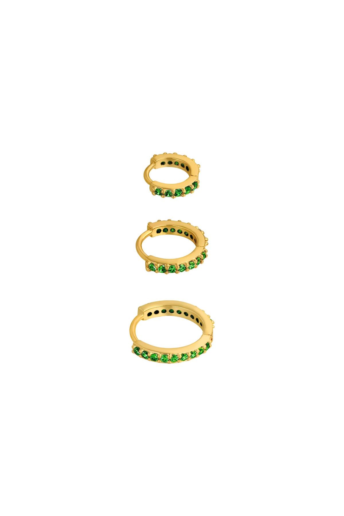 Earrings Set of Circles Copper