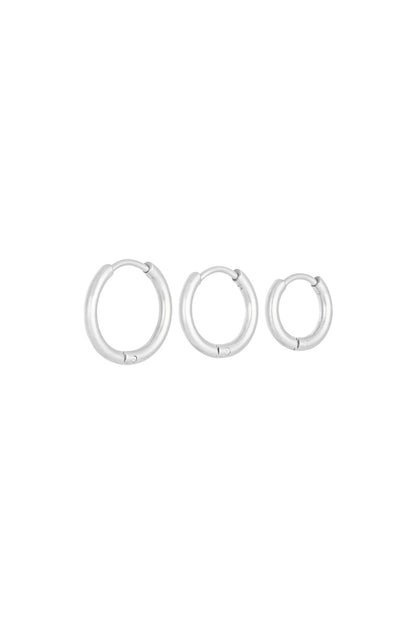Earrings Set Little Hoops Stainless Steel