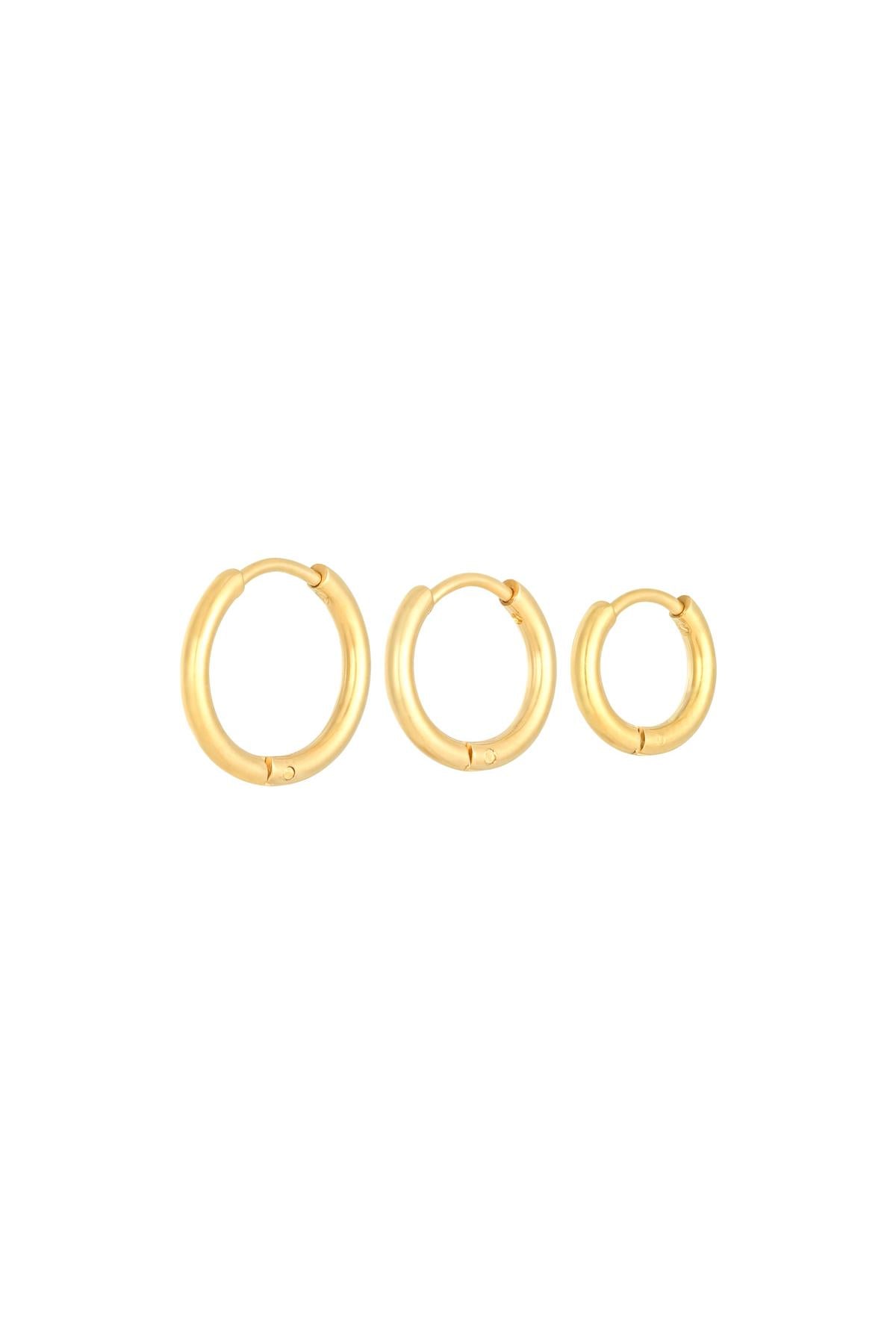 Earrings Set Little Hoops Stainless Steel