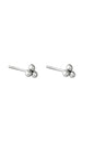 Earrings Triple Bullet Silver Color Stainless Steel
