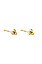 Earrings Triple Bullet Silver Color Stainless Steel