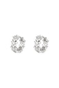 Star rhinestone hoop earrings - copper