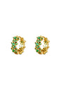 Star rhinestone hoop earrings - copper